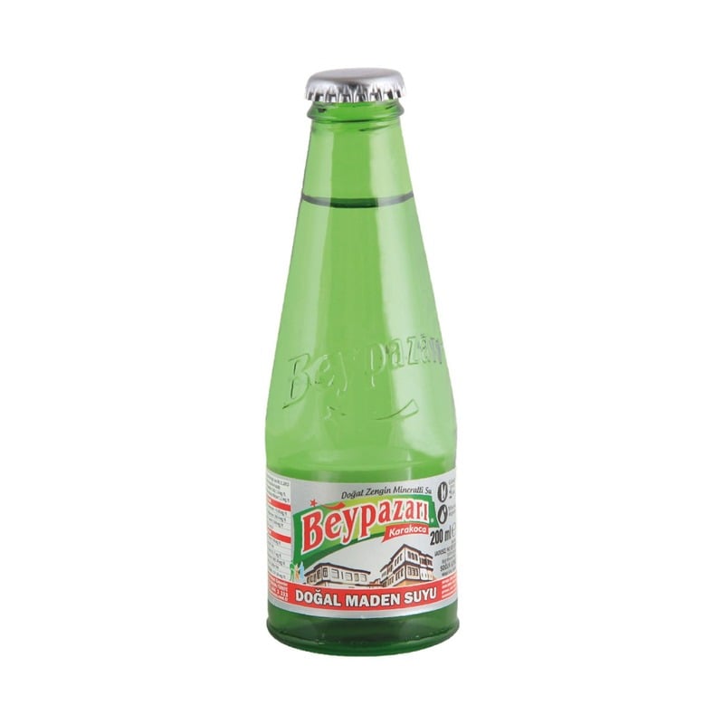 Beypazarı doğal maden suyu 200 ml cam şişe — yemek yanında toptan tedarik