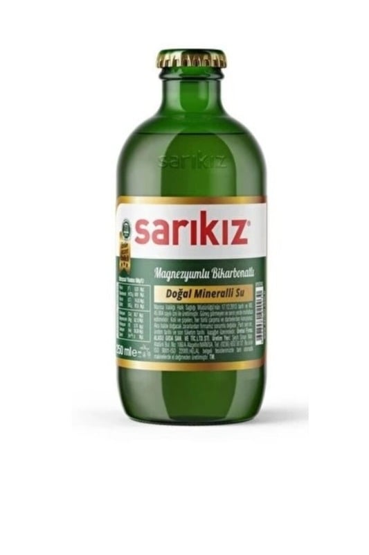 Sarıkız doğal mineralli maden suyu 250 ml cam şişe — magnezyumlu bikarbonatlı toptan