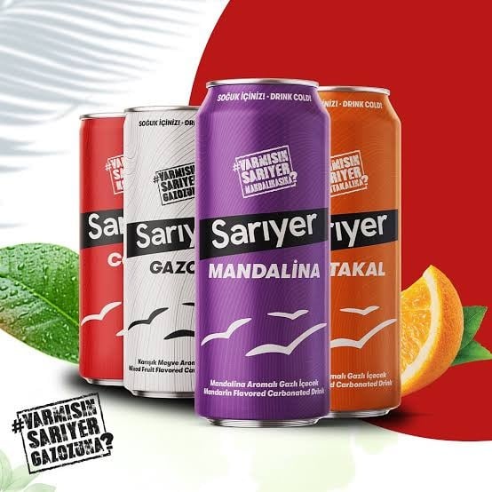 Sarıyer gazoz, mandalina ve aromalı gazlı içecekler — kutu ve koli bazlı toptan