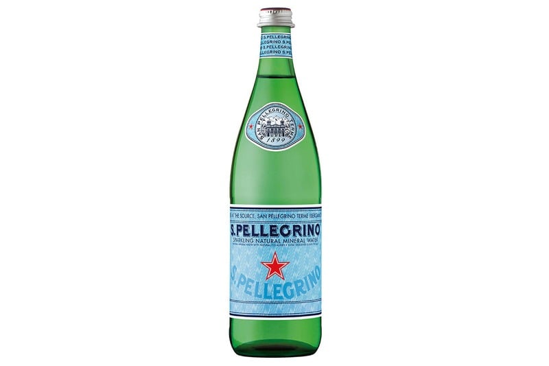 S.Pellegrino İtalyan doğal mineralli suyu premium cam şişe — toptan ithal